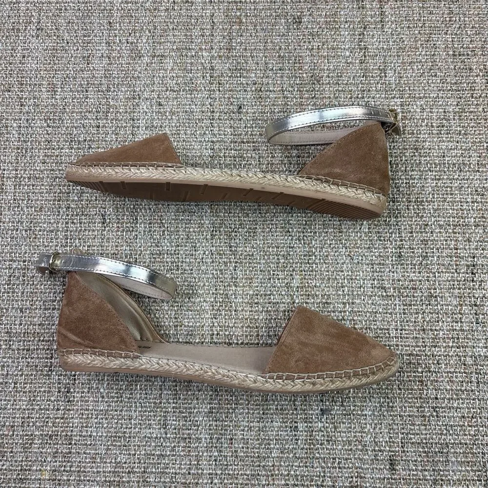 🌿 Neiman Marcus Beige Suede Espadrille Flat|  40/ US 9.5 | Euro Summer\Old Money